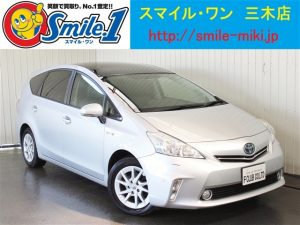 中古車　プリウスα　サンルーフ　純正ナビ　バックカメラ