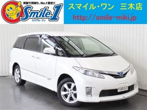 中古車 エスティマ ハイブリッド パワースライドドア